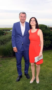 Katja Suding (FDP) with partner Udo Riglewski ,. Manfred Baumann invited to the yearly crab dinner in his house in Morsum - Sylt