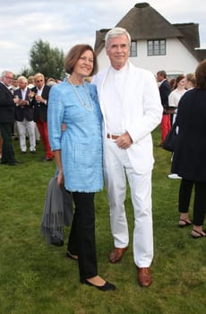 Christl Otto and Michael Otto . Manfred Baumann invited to the yearly crab dinner in his house in Morsum - Sylt