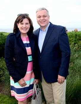 Dr.Michael Freytag with his wife ,. Manfred Baumann invited to the yearly crab dinner in his house in Morsum - Sylt