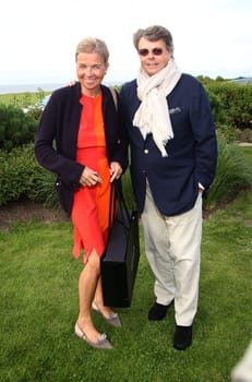 Inga Griese with man . Manfred Baumann invited to the yearly crab dinner in his house in Morsum - Sylt