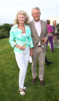 Chippi Klindworth and husband Juergen Kkindworth,. Manfred Baumann invited to the yearly crab dinner in his house in Morsum - Sylt