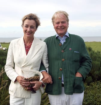 Sonja and Viktor Erdmann ,. Manfred Baumann invited to the yearly crab dinner in his house in Morsum - Sylt