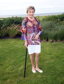 Antje Katrin Kuehnemann,. Manfred Baumann invited to the yearly crab dinner in his house in Morsum - Sylt
