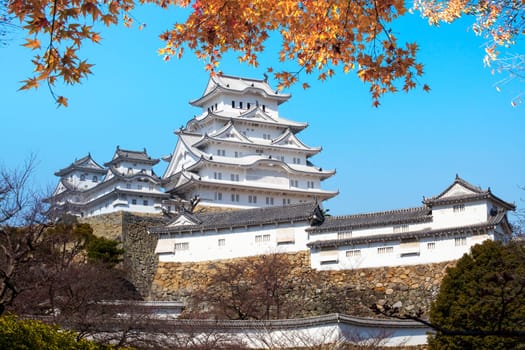 The beautiful himeji castal in the fall season, Japan