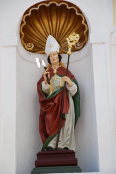St. St. St. Wolfgangsee Bishop Regensburg Salzkammergut Upper Austria Austria Bavaria Germany Holy Saint Figure Axe Mitra Beil Bishop's Staff Pilgrimage Pilgrimage Pilgrimage