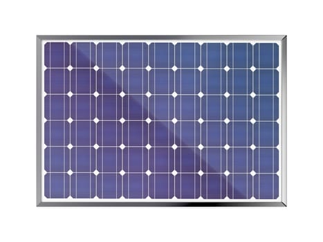 Solar panel isolated on white background
