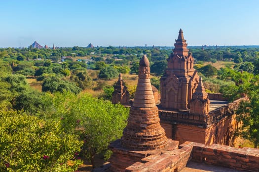 Bagan buddha tower at day , famous place in Myanmar/ Burma