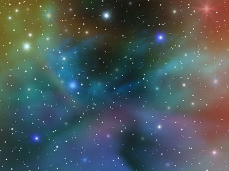 Image, illustration of the beautiful immense universe.