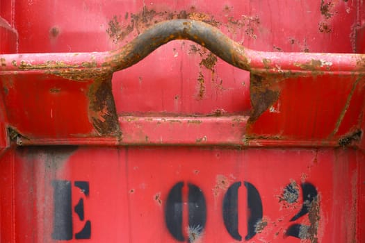 Detail of old weathered container