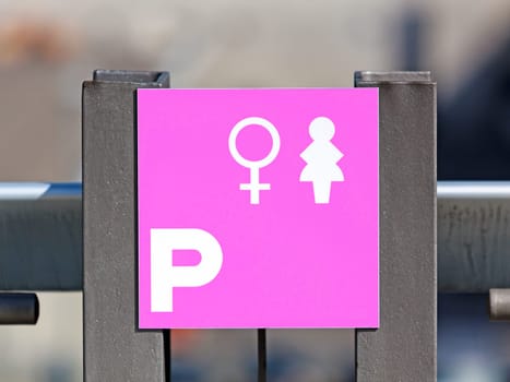 parking space (reserved) for women - sign