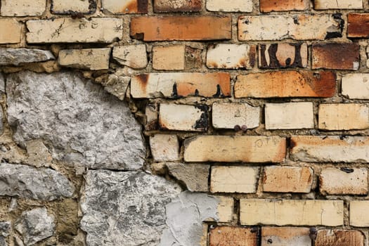 Abstract background - Façade of old brick house in detail - Hessen Germany