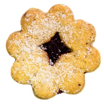 Christmas cookies as cronies against a white background