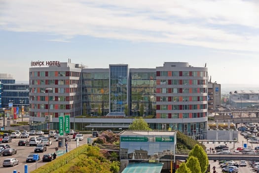 Stuttgart, Germany - May 06, 2017: Movenpick Hotel at Airport Stuttgart