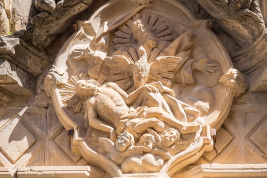 San Juan Evangelista University chapel facade details, old university, Baeza, Spain