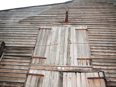 front of wooden old house rural shipbuilding yard special rustic  England  UK