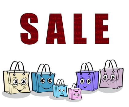 Fun family gift wrap package sale. Illustrator vector