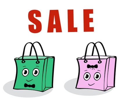 Funny love gift box package sale. Illustrator vector