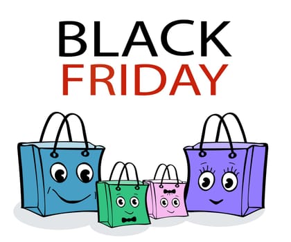 Fun family gift wrap package sale. Illustrator vector