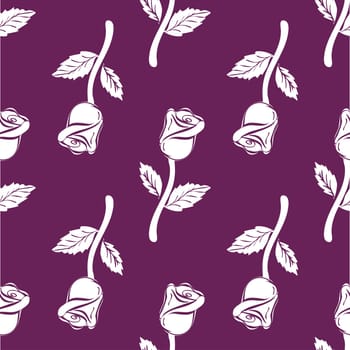 Vintage Seamless pattern roses. Vector illustration floral background.
