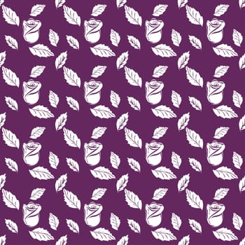 Seamless pattern roses. Vector illustration floral background.