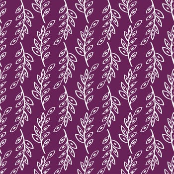 Vector sprig Seamless pattern background. Abstract illustration hand drawn.