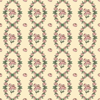 Abstract Berries seamless pattern. Vector illustration background.