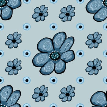 Abstract flower seamless pattern background. Vector texture Floral seamless backgrounds.