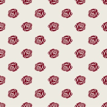 Seamless pattern Bud roses. Vector illustration floral background.