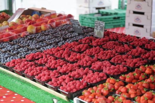 Fruit at the local market in Bergen, Norway