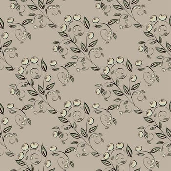 Abstract Berries seamless pattern. Vector illustration background.