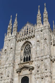 The Milan Cathedral or Duomo di Milano is the gothic cathedral church of Milan