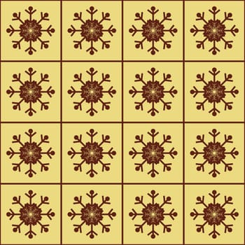 Christmas snowflakes seamless background. New year pattern vector illustration.