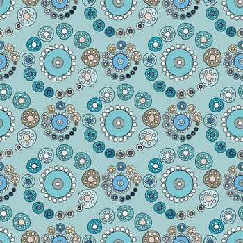 Bright Blue seamless pattern. Vector illustration background.