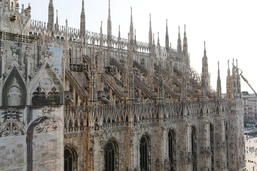 The Milan Cathedral or Duomo di Milano is the gothic cathedral church of Milan