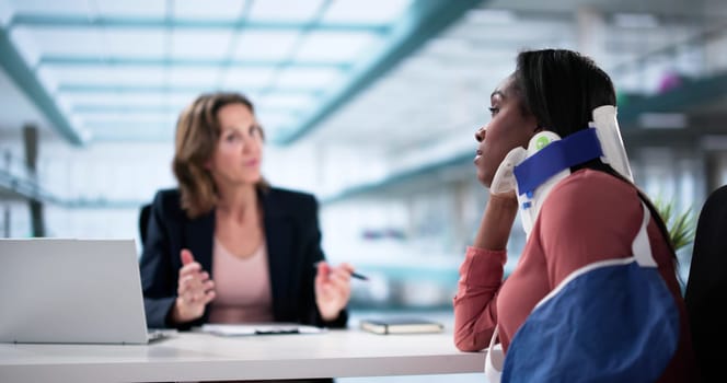 Injured worker files claim for disability compensation with social security.