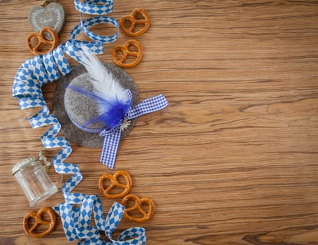 Rustic wooden background for the Oktoberfest
