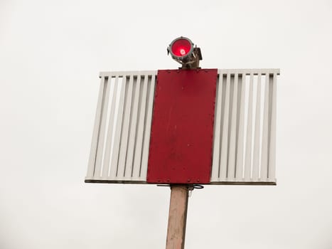a marine seaside red and white light metal thing in sky  England  UK