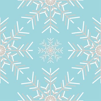 Christmas snowflakes seamless background. New year vector illustration.