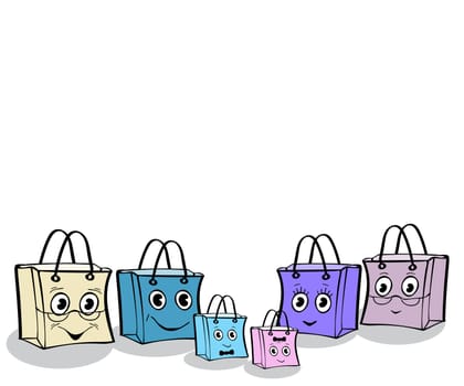 Fun family gift wrap package sale. Illustrator vector