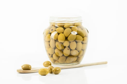 Olives in a glass