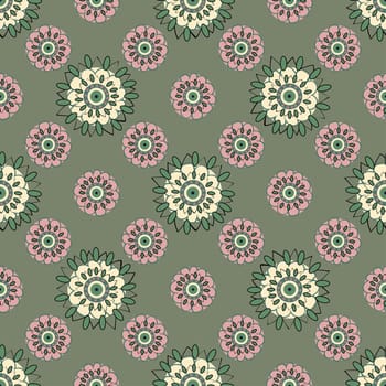Ethnic seamless pattern. Vector texture Floral seamless backgrounds