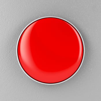 Red round signboard on the wall