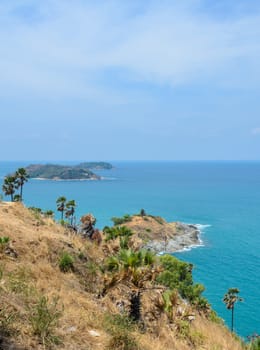 Phromthep cape viewpoint with stunning view of Andaman seascape in Phuket,Thailand