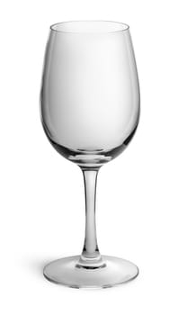 Empty wine glass top view isolated on white background