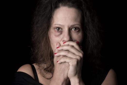 Abused woman victim of domestic violence