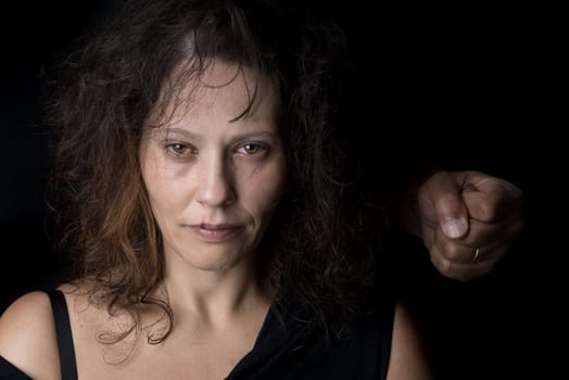 Abused woman victim of domestic violence