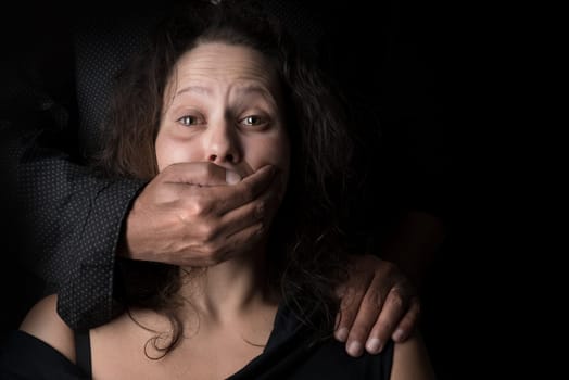 Abused woman victim of domestic violence