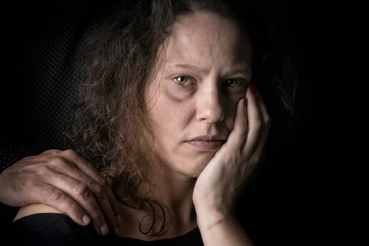 Abused woman victim of domestic violence