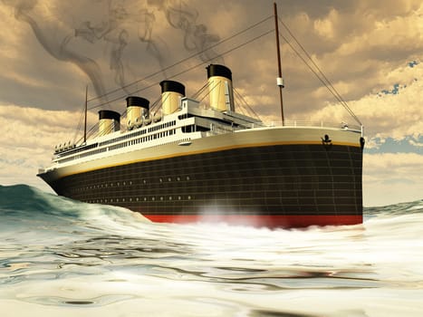 The ship that became famous because of the disaster of its sinking and many people being lost to the sea.