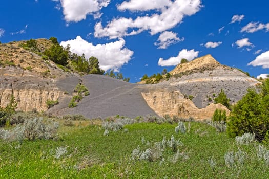 Colorful Clay in the Badlands of Theodore Roosevelt National Park in North Dakota